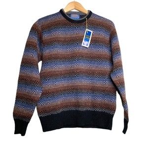Pendleton VTG Fair Isle Sweater Pure Virgin Wool Mens Size M Western NWT